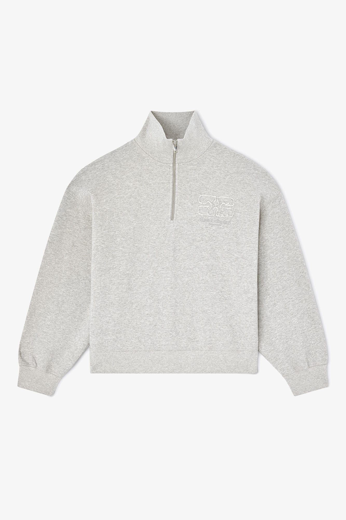 Grey Half Zip Sweatshirt